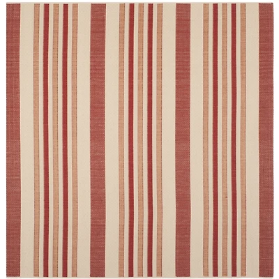 Safavieh Courtyard Collection Ercan Stripe Indoor/Outdoor Square Area Rug