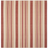 Safavieh Courtyard Collection Ercan Stripe Indoor/Outdoor Square Area Rug