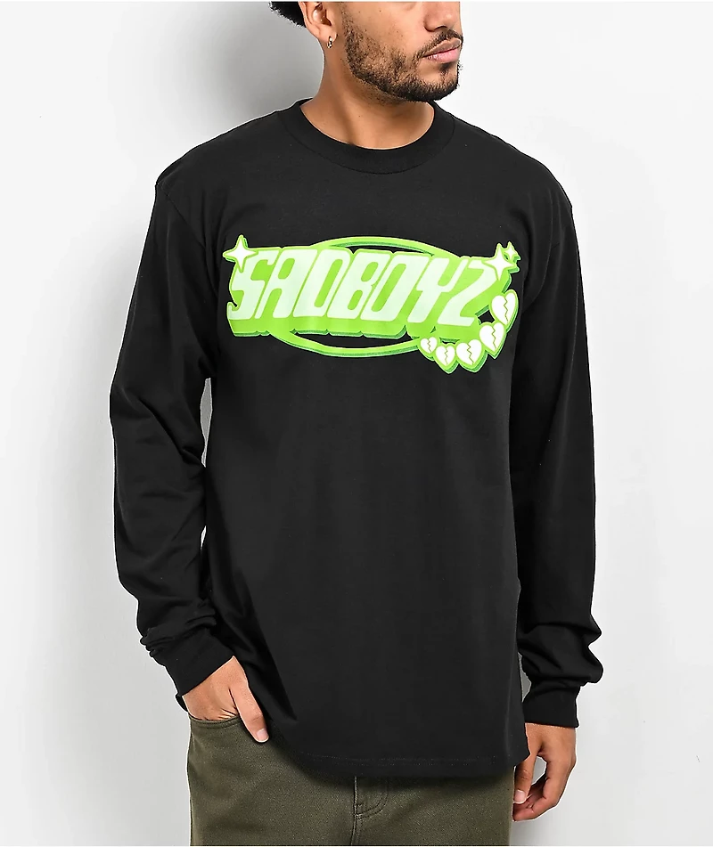 $AD BOYZ by Junior H Puff Black Long Sleeve T-Shirt