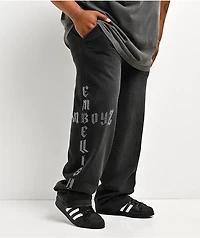 $AD BOYZ  x Embellish Buss Down Black Wash Sweatpants