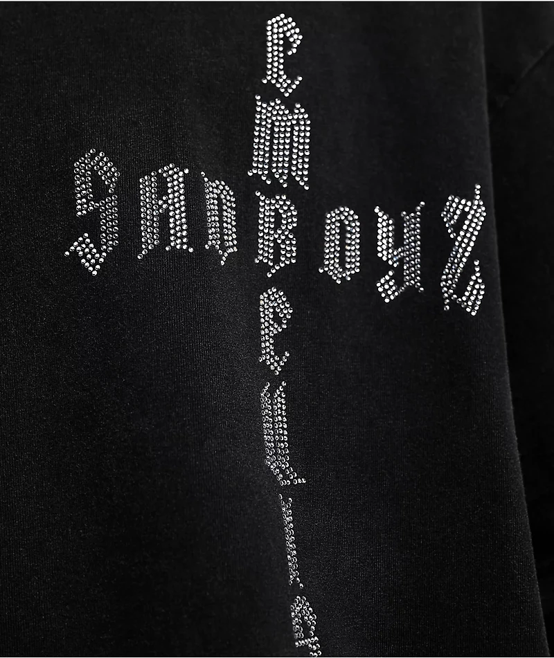 $AD BOYZ x Embellish Cross Black Wash T-Shirt