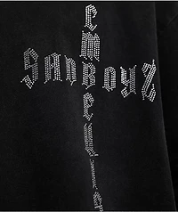 $AD BOYZ  x Embellish Cross Black Wash T-Shirt