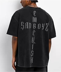 $AD BOYZ  x Embellish Cross Black Wash T-Shirt