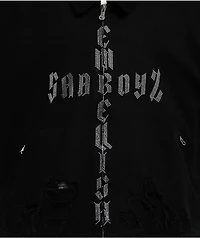 $AD BOYZ  x Embellish Cross Black Work Jacket