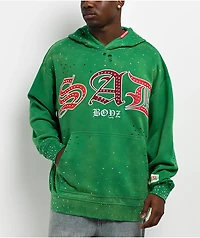 $AD BOYZ  x Embellish Old English Green Hoodie