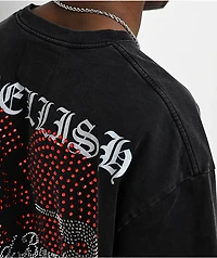 $AD BOYZ  x Embellish Safety Heart Black Wash T-Shirt