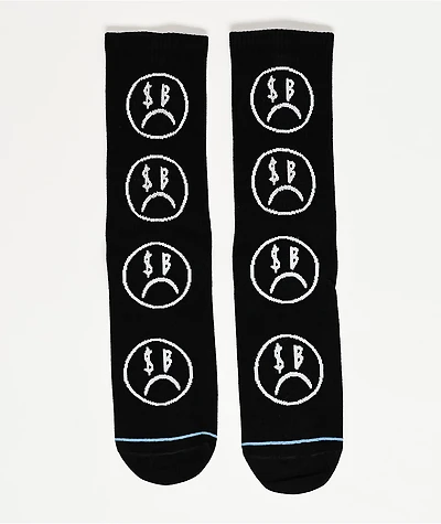 $AD BOYZ By Junior H Logo Black Crew Socks
