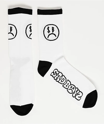 $AD BOYZ By Junior H Logo White Crew Socks