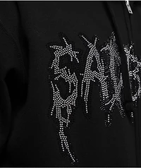 $AD BOYZ By Junior H Rhinestone Logo Black Zip Hoodie