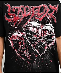 $AD BOYZ by Junior H  X Lost Hills Barbed Wire Heart Black T-Shirt