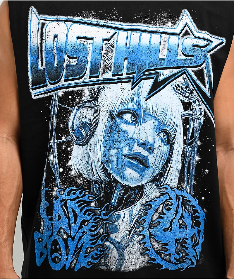 $AD BOYZ by Junior H  X Lost Hills Future Black Tank Top