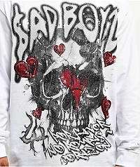 $AD BOYZ by Junior H  X Lost Hills Hearts White Long Sleeve T-Shirt
