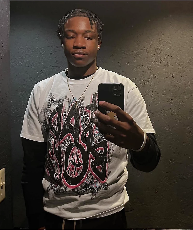 $AD BOYZ by Junior H  X Lost Hills Stars White T-Shirt