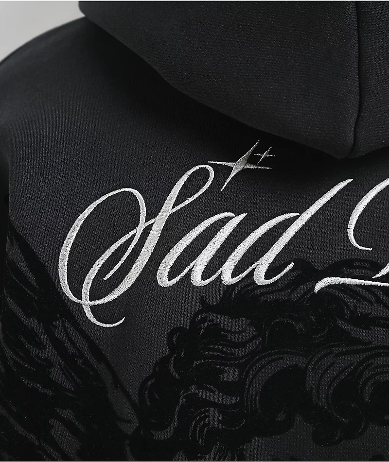 $AD BOYZ by Junior H 3M Embroidered Black Hoodie