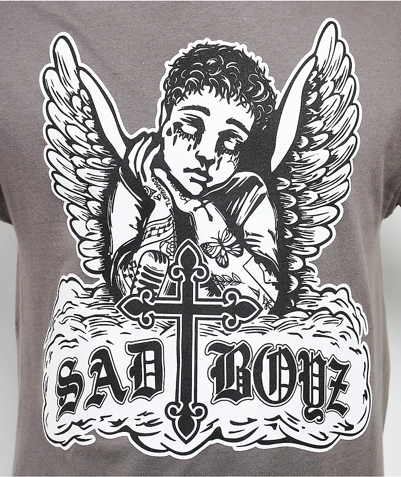 $AD BOYZ by Junior H Angel Armori Charcoal T-Shirt