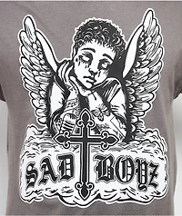$AD BOYZ by Junior H Angel Armori Charcoal T-Shirt