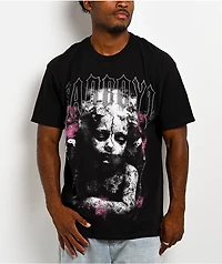 $AD BOYZ by Junior H Angel Stones Black T-Shirt