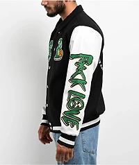 $AD BOYZ by Junior H Arrows Black & White Varsity Jacket
