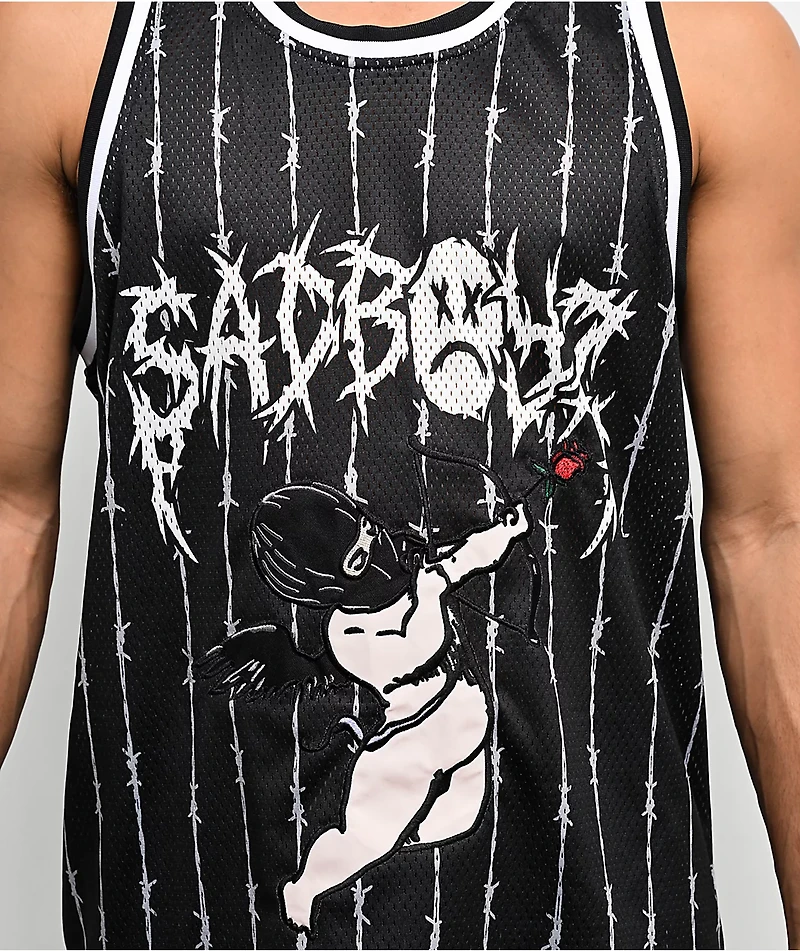 $AD BOYZ by Junior H Arrows Black Basketball Jersey