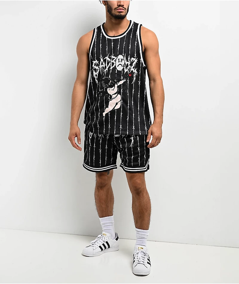 $AD BOYZ by Junior H Arrows Black Basketball Jersey