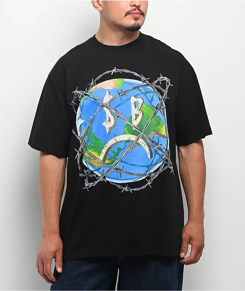 $AD BOYZ by Junior H Barbed Wire World Black T-Shirt