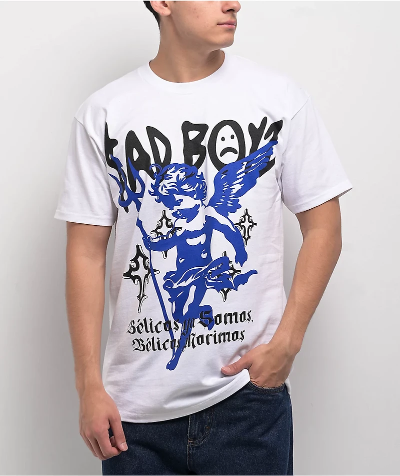 $AD BOYZ by Junior H Belicos Morimos White T-Shirt