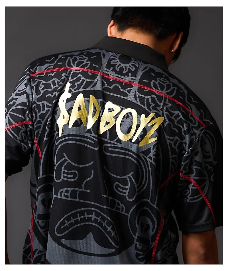 $AD BOYZ by Junior H Black Mesh Soccer Jersey