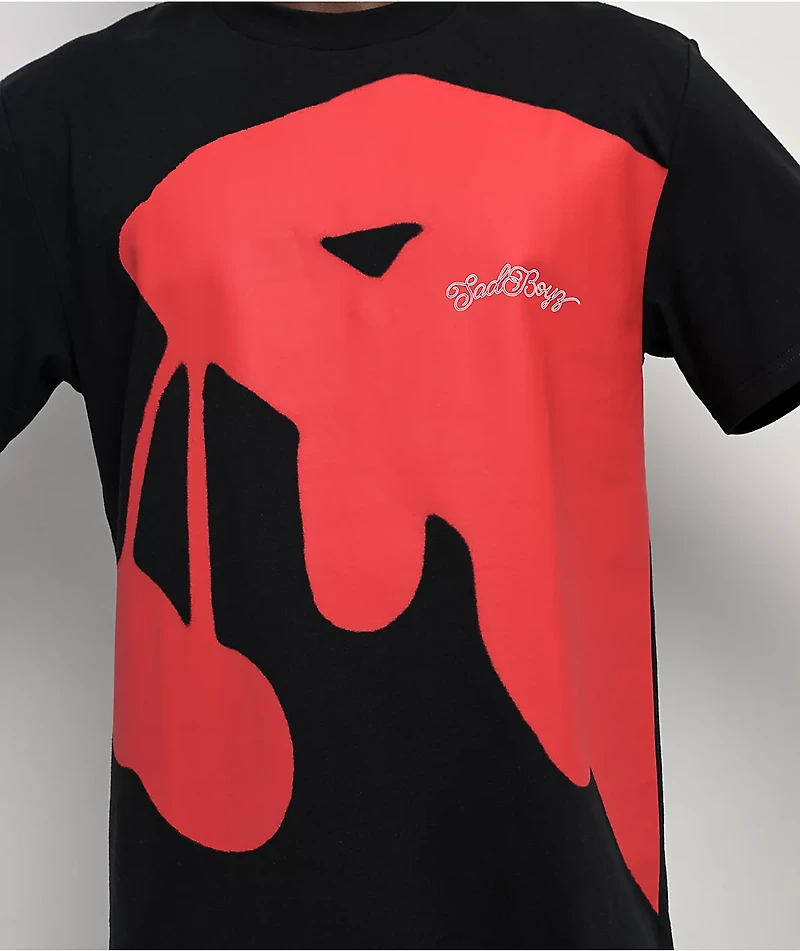 $AD BOYZ by Junior H Cherry Black T-Shirt