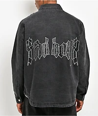 $AD BOYZ by Junior H Denim Black Long Sleeve Button Up Shirt