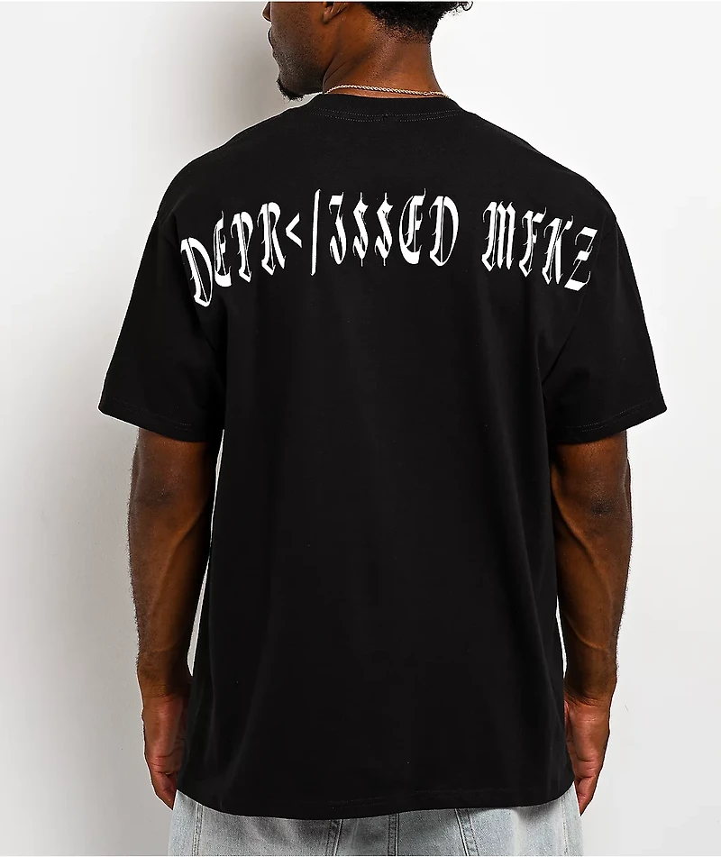 $AD BOYZ by Junior H Depressed MF Black T-Shirt