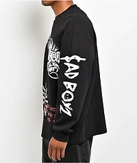 $AD BOYZ by Junior H Emotionally Unavailable Black Thermal Long Sleeve T-Shirt