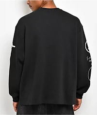 $AD BOYZ by Junior H Emotionally Unavailable Black Thermal Long Sleeve T-Shirt