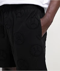 $AD BOYZ by Junior H Face Woven Black Terry Shorts