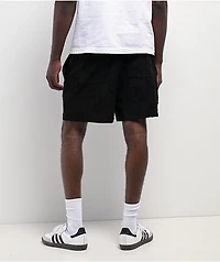 $AD BOYZ by Junior H Face Woven Black Terry Shorts