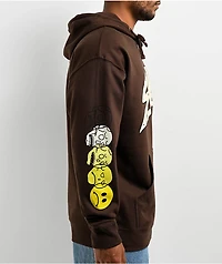 $AD BOYZ by Junior H Faces Brown Hoodie