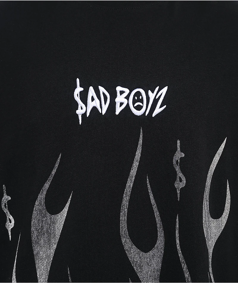 $AD BOYZ by Junior H Flame Black T-Shirt