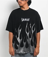 $AD BOYZ by Junior H Flame Black T-Shirt