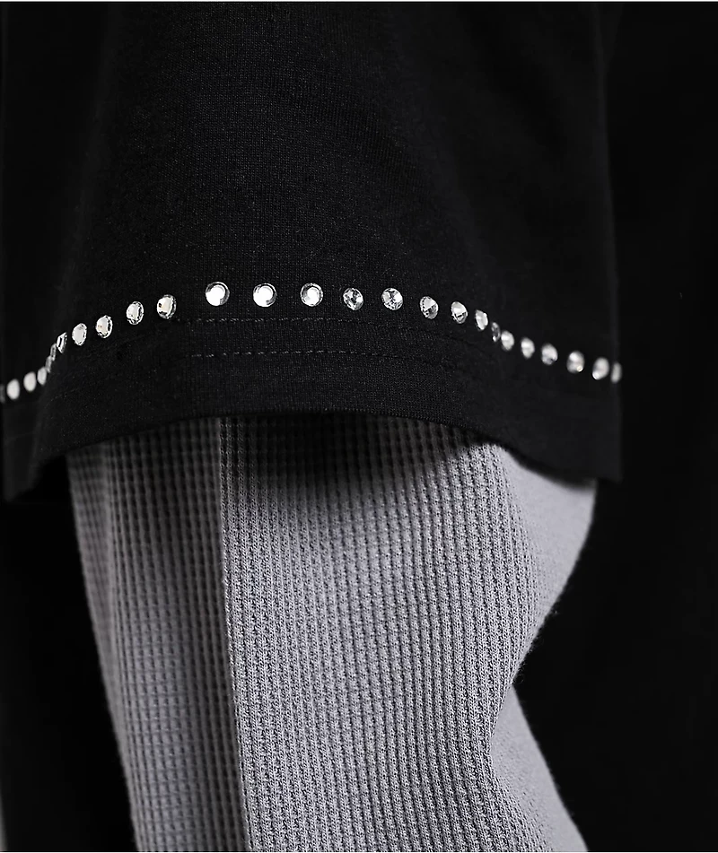 $AD BOYZ by Junior H Flames Black & Grey 2fer Long Sleeve T-Shirt