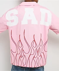 $AD BOYZ by Junior H Flames Poplin Pink Work Shirt