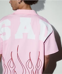 $AD BOYZ by Junior H Flames Poplin Pink Work Shirt