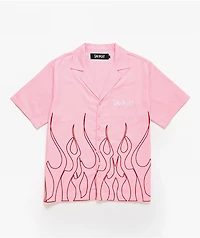 $AD BOYZ by Junior H Flames Poplin Pink Work Shirt