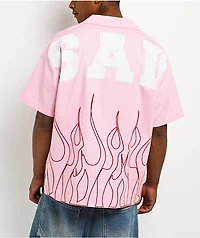 $AD BOYZ by Junior H Flames Poplin Pink Work Shirt