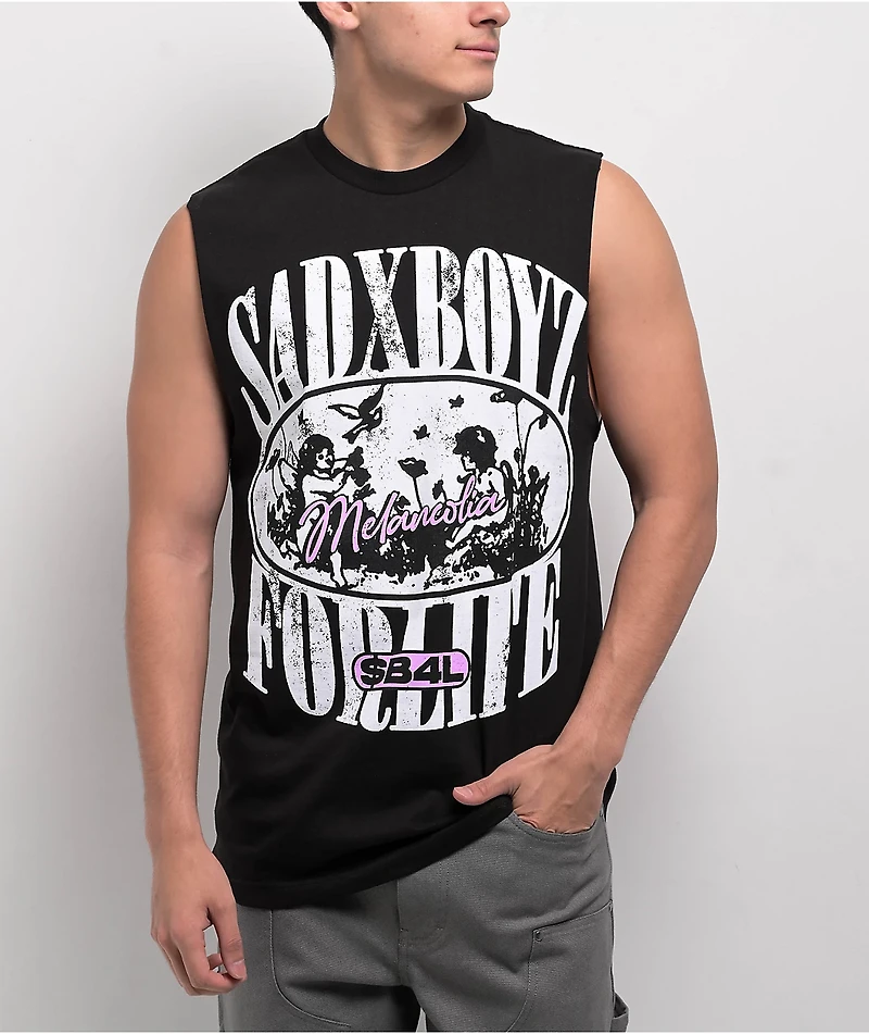 $AD BOYZ by Junior H Garden Black Tank Top