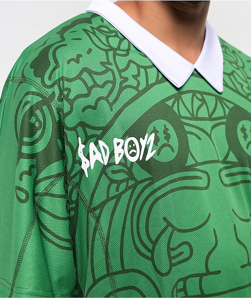 $AD BOYZ by Junior H Green Short Sleeve Soccer Jersey