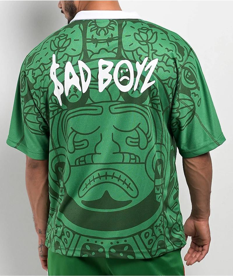 $AD BOYZ by Junior H Green Short Sleeve Soccer Jersey
