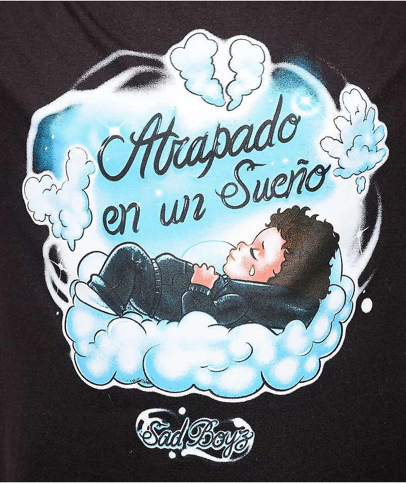 $AD BOYZ by Junior H In The Clouds Black T-Shirt