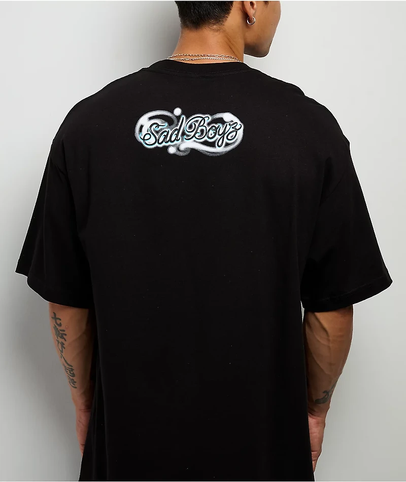 $AD BOYZ by Junior H In The Clouds Black T-Shirt