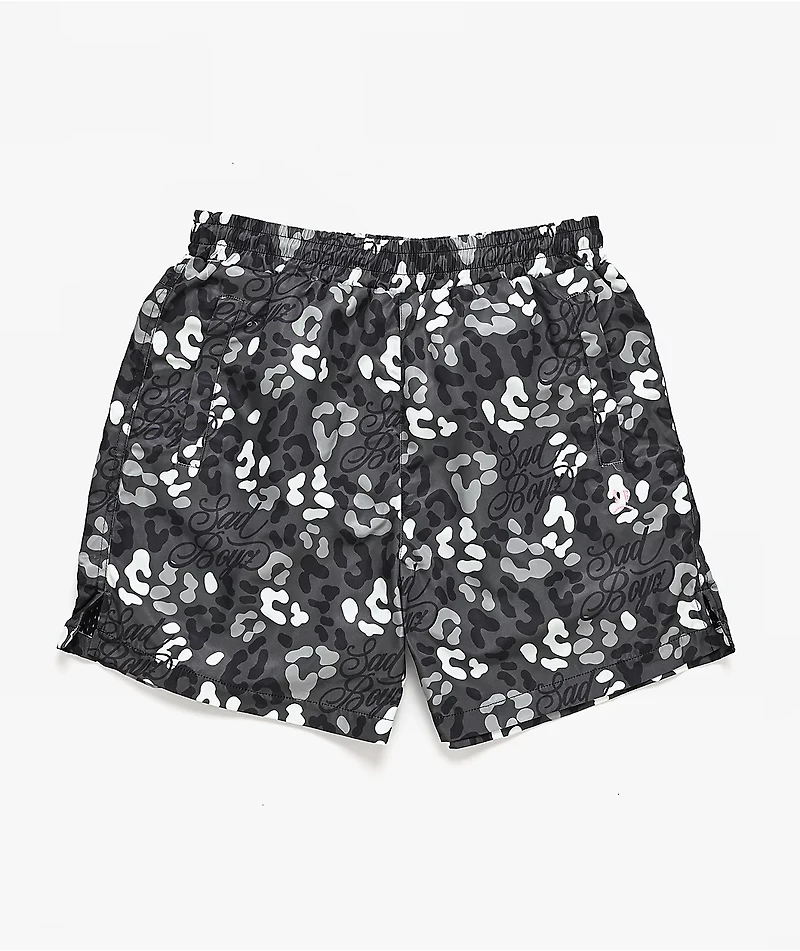 $AD BOYZ by Junior H Jungle Black Mesh Shorts