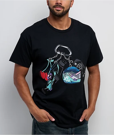 $AD BOYZ by Junior H Key Chain Black T-Shirt