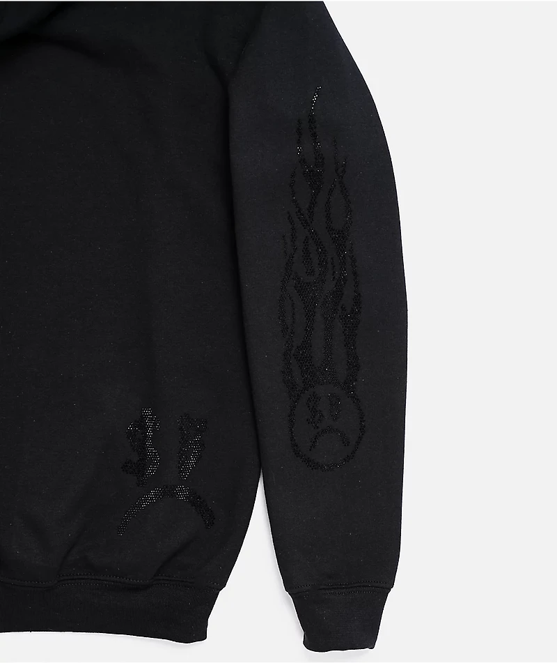 $AD BOYZ by Junior H Kids Black Flame Hoodie